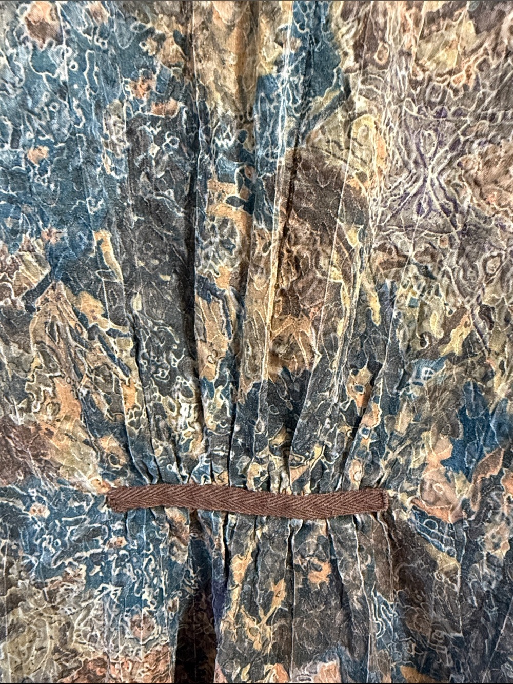 Coldwater Creek Paisley Embroidered Boho Tunic Top 1X Artsy Earthy Button Front - Picture 12 of 12